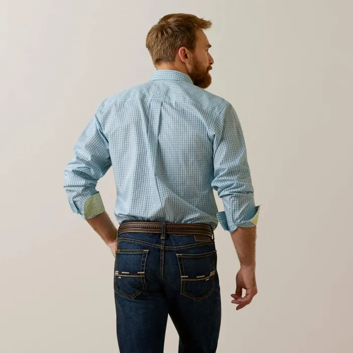 Wrinkle Free Colten Fitted Shirt Aqua Men Ariat Button Down Shirts Wrinkle Free Colten Fitted Shirt Aqua Men Ariat Button Down Shirts