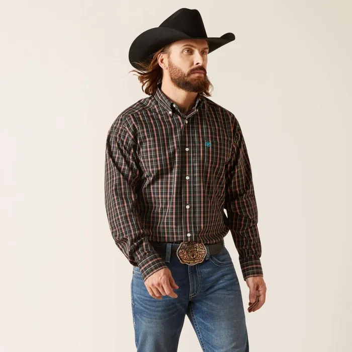 Wrinkle Free Gaven Classic Fit Shirt Black Men Ariat Button Down Shirts
