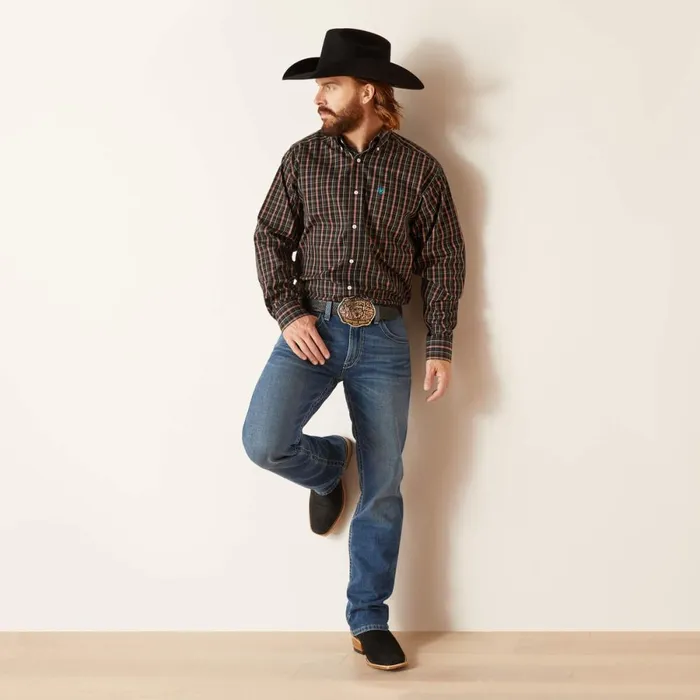 Wrinkle Free Gaven Classic Fit Shirt Black Men Ariat Button Down Shirts