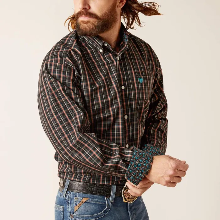 Wrinkle Free Gaven Classic Fit Shirt Black Men Ariat Button Down Shirts