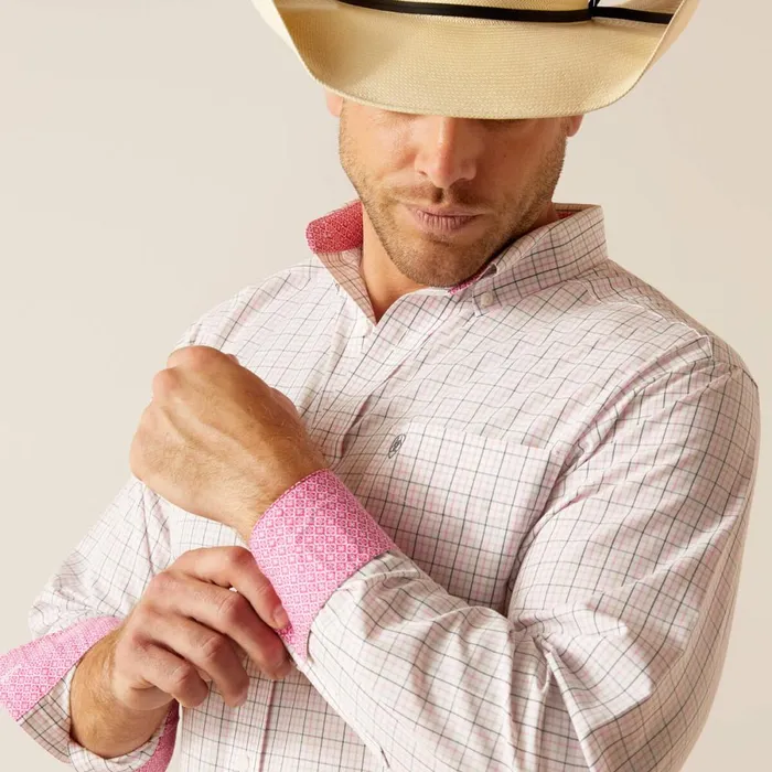 Wrinkle Free Ozzy Fitted Shirt Light Lilac Men Ariat Button Down Shirts Wrinkle Free Ozzy Fitted Shirt Light Lilac Men Ariat Button Down Shirts