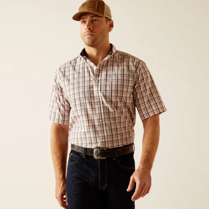 Wrinkle Free Sage Classic Fit Shirt Pink Men Ariat Button Down Shirts
