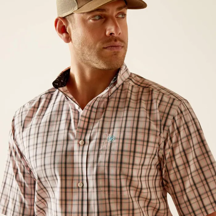Wrinkle Free Sage Classic Fit Shirt Pink Men Ariat Button Down Shirts Wrinkle Free Sage Classic Fit Shirt Pink Men Ariat Button Down Shirts