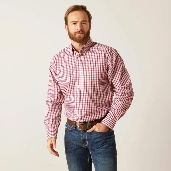 Wrinkle Free Valen Classic Fit Shirt White Men Ariat Button Down Shirts