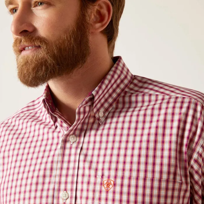 Wrinkle Free Valen Classic Fit Shirt White Men Ariat Button Down Shirts