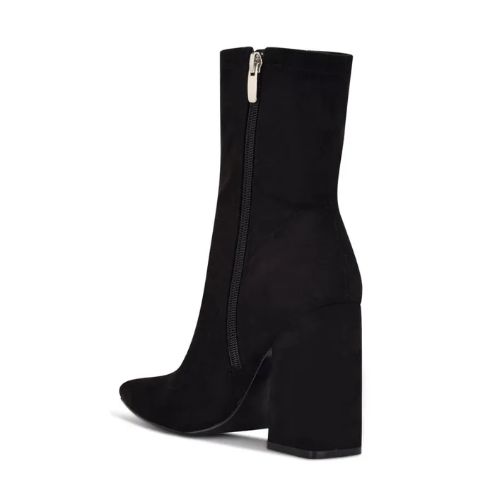 Xrey Heeled Booties Black Suede Women Nine West Boots and Booties Xrey Heeled Booties Black Suede Women Nine West Boots and Booties