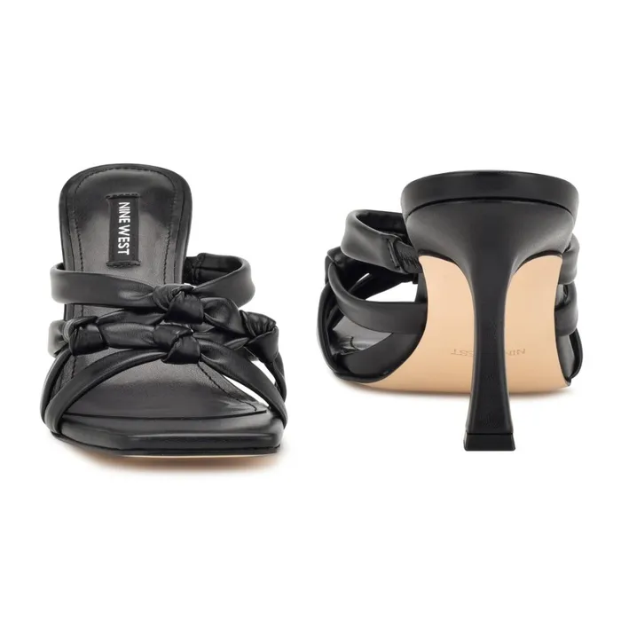 Yeander Heeled Slide Sandals Black Women Nine West Dress