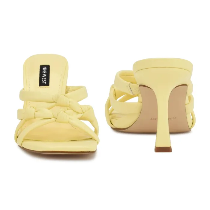 Yeander Heeled Slide Sandals Light Yellow Women Nine West Dress Yeander Heeled Slide Sandals Light Yellow Women Nine West Dress