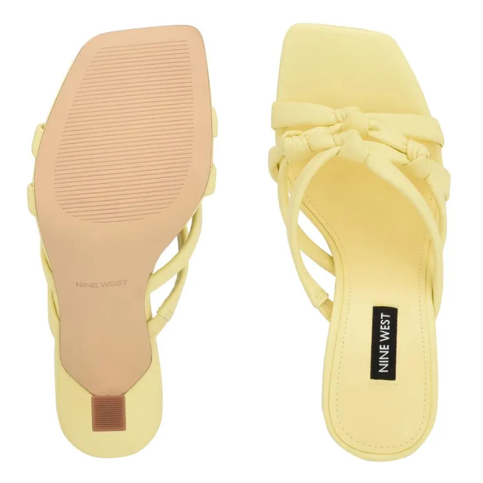 Yeander Heeled Slide Sandals Light Yellow Women Nine West Dress Yeander Heeled Slide Sandals Light Yellow Women Nine West Dress