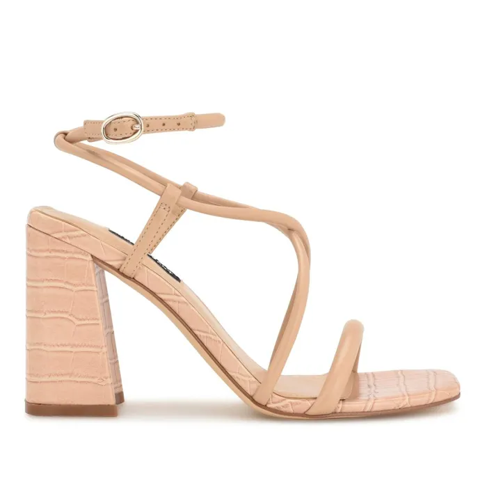 Yeera Strappy Heeled Sandals Warm Blush Women Nine West High Heels