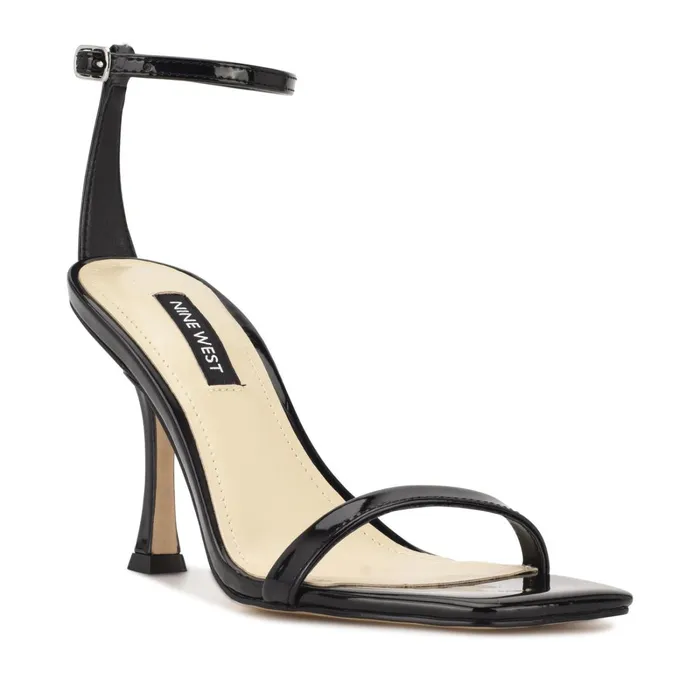 Yess Ankle Strap Sandals Black Women Nine West High Heels Yess Ankle Strap Sandals Black Women Nine West High Heels