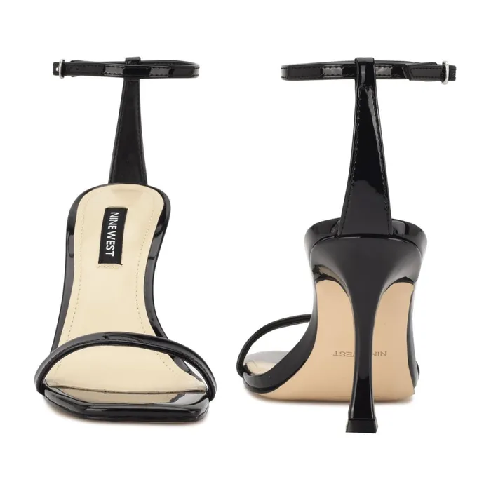 Yess Ankle Strap Sandals Black Women Nine West High Heels Yess Ankle Strap Sandals Black Women Nine West High Heels
