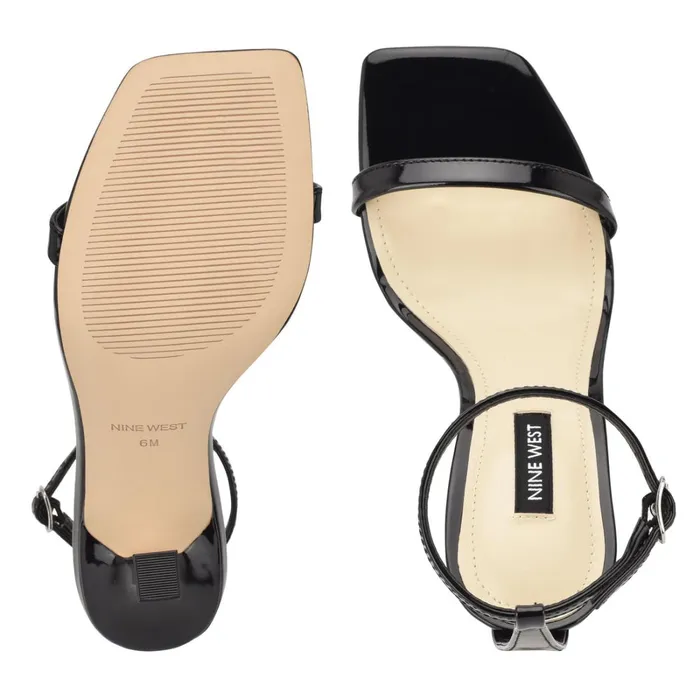 Yess Ankle Strap Sandals Black Women Nine West High Heels Yess Ankle Strap Sandals Black Women Nine West High Heels