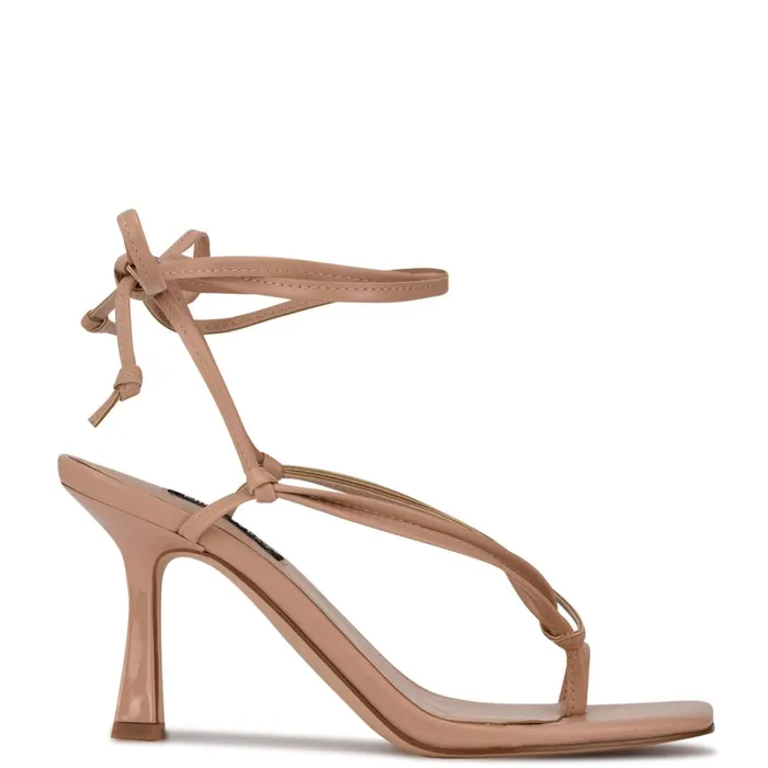 Yippie Ankle Wrap Heeled Sandal Warm Blush Women Nine West Heeled