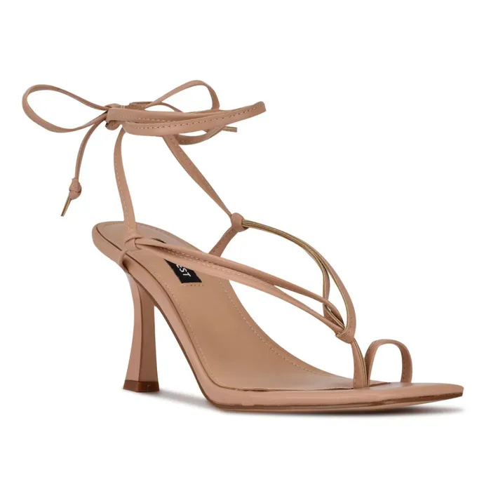 Yippie Ankle Wrap Heeled Sandal Warm Blush Women Nine West Heeled