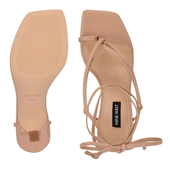 Yippie Ankle Wrap Heeled Sandal Warm Blush Women Nine West Heeled