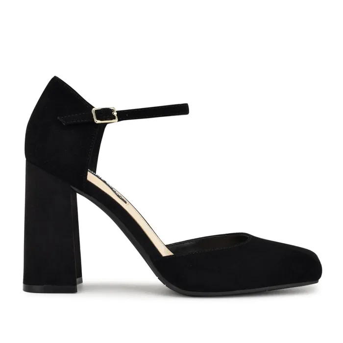 Youda Ankle Strap Pumps Black Women Nine West Pumps