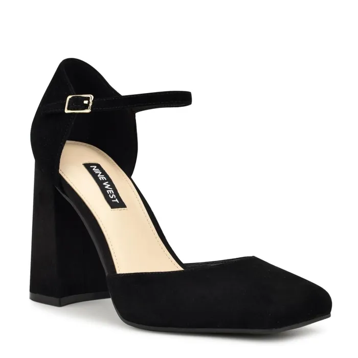 Youda Ankle Strap Pumps Black Women Nine West Pumps Youda Ankle Strap Pumps Black Women Nine West Pumps