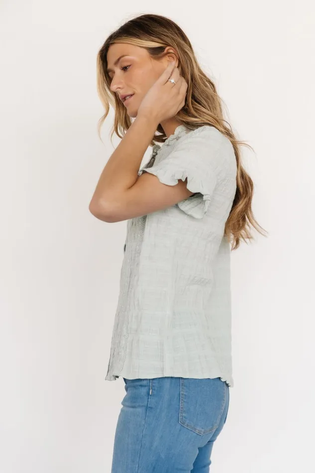 Zara Lace Top Sage Women Baltic Born Blouses Shirts Zara Lace Top Sage Women Baltic Born Blouses Shirts