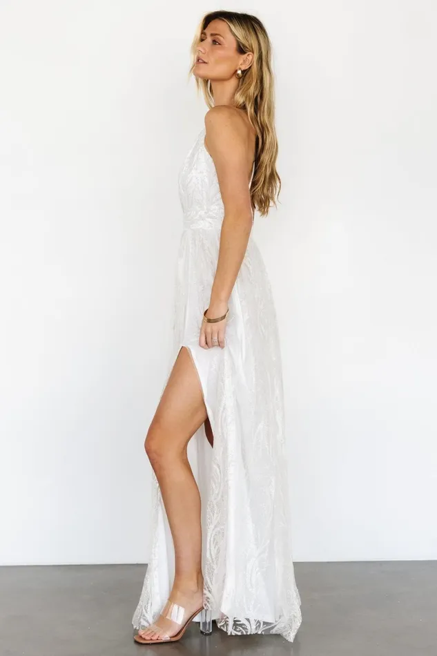 Zayla Shimmer Gown White Women Baltic Born Embellished Sequin Zayla Shimmer Gown White Women Baltic Born Embellished Sequin