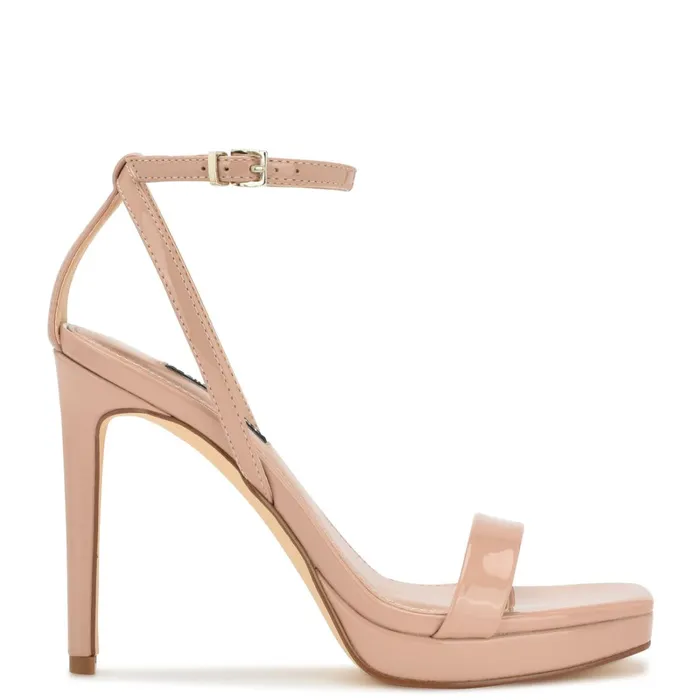 Zilo Platform Sandals Barely Nude Patent Women Nine West Platforms
