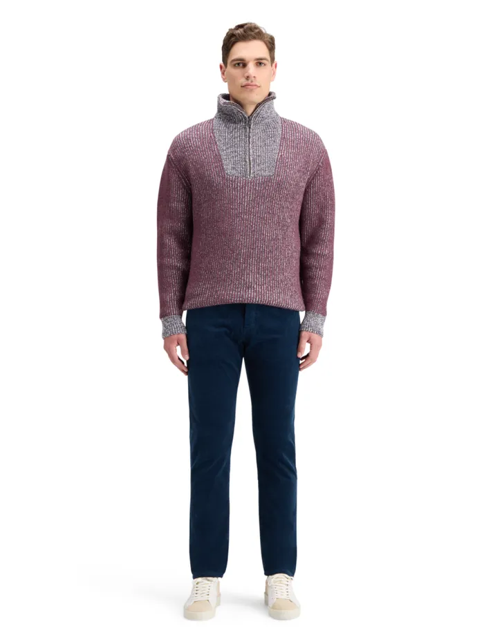 ZIP TROYER ALPACA WOOL BLEND SWEATER Mocha Men Scotch and Soda Knitwear