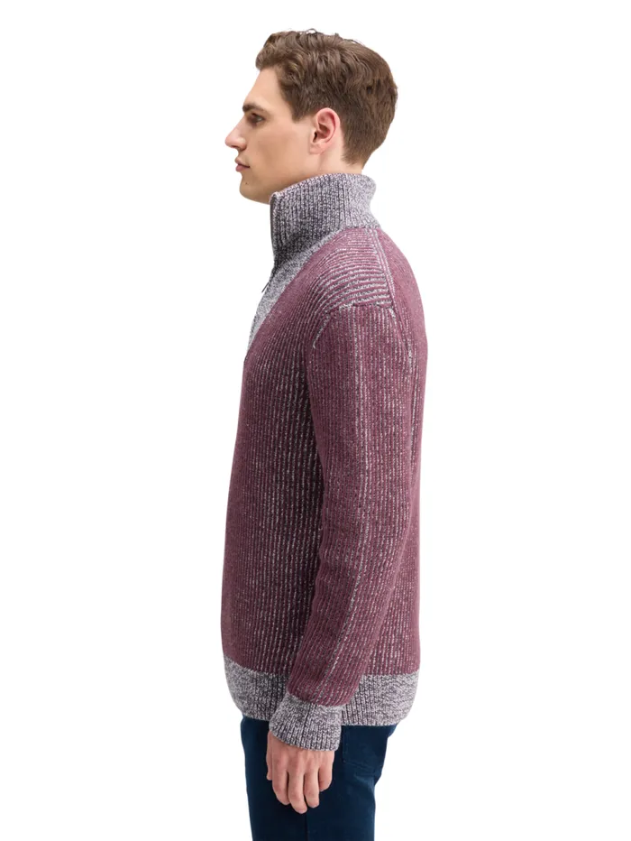 ZIP TROYER ALPACA WOOL BLEND SWEATER Mocha Men Scotch and Soda Knitwear