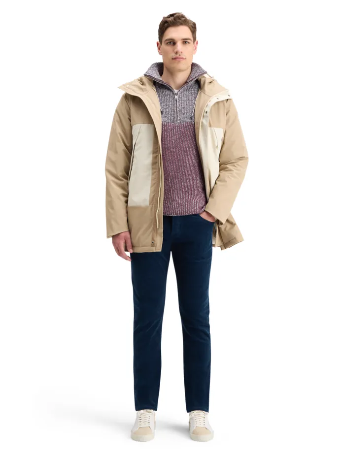 ZIP TROYER ALPACA WOOL BLEND SWEATER Mocha Men Scotch and Soda Knitwear