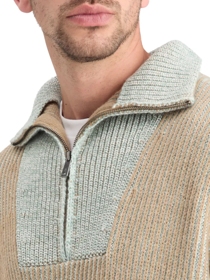 ZIP TROYER ALPACA WOOL BLEND SWEATER Mocha Men Scotch and Soda Knitwear