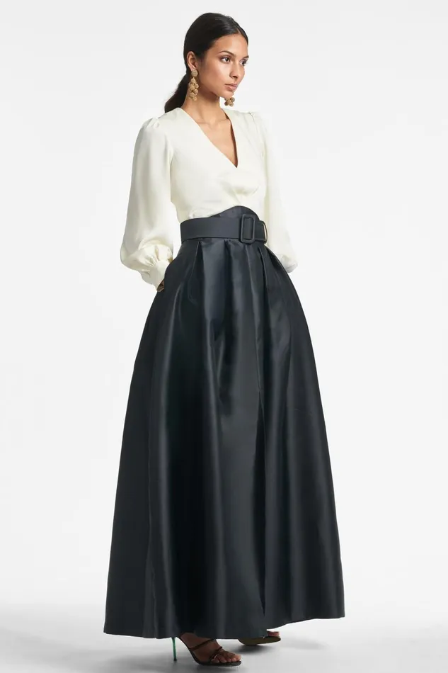 Zoe Gown 8211 IvoryBlack Women Sachin and Babi Evening