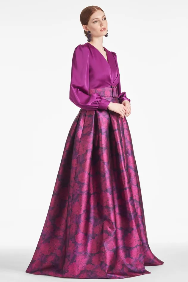 Zoe Gown 8211 Sparkling GrapeMagenta Bloom Women Sachin and Babi Evening