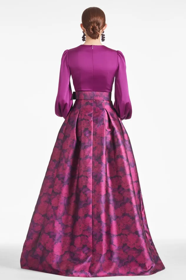 Zoe Gown 8211 Sparkling GrapeMagenta Bloom Women Sachin and Babi Evening